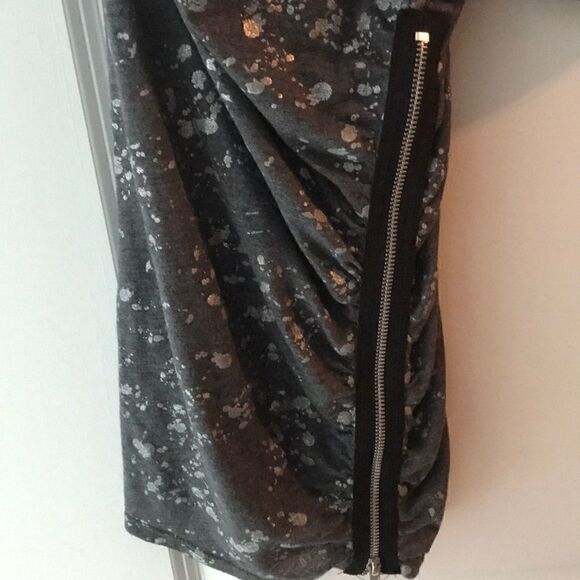 NEW Aqua - Grey Silver Black Dress w Zip - Small - Picture 2 of 5